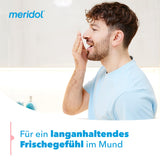 Meridol limpiador de lengua superficie plana facilita el cepillado suave