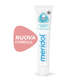 Paquete doble Meridol de 75 ml en dos tubos, ideal para uso diario en familia.