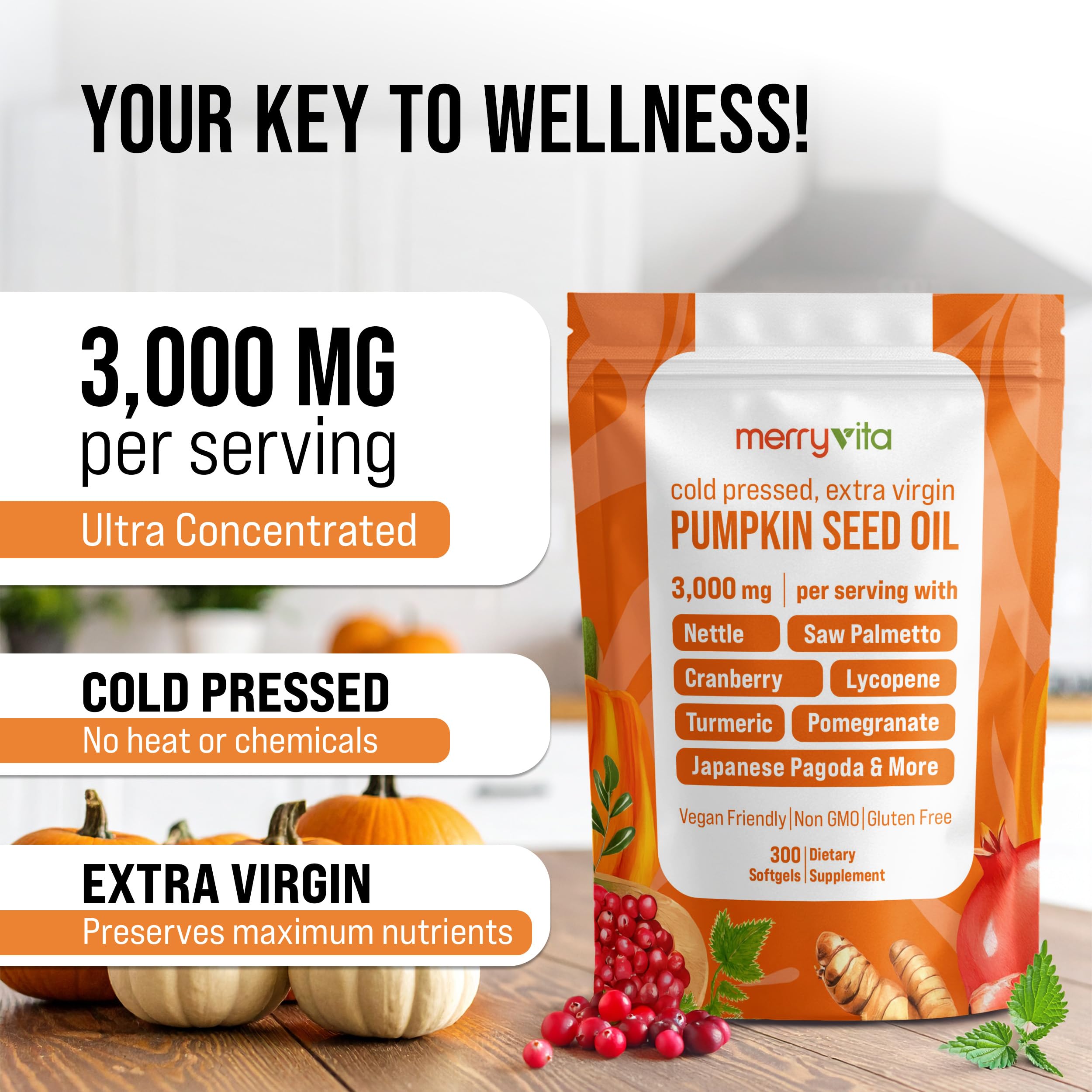 Merry Vita: aceite prensado en frío, virgen, preserva nutrientes esenciales.