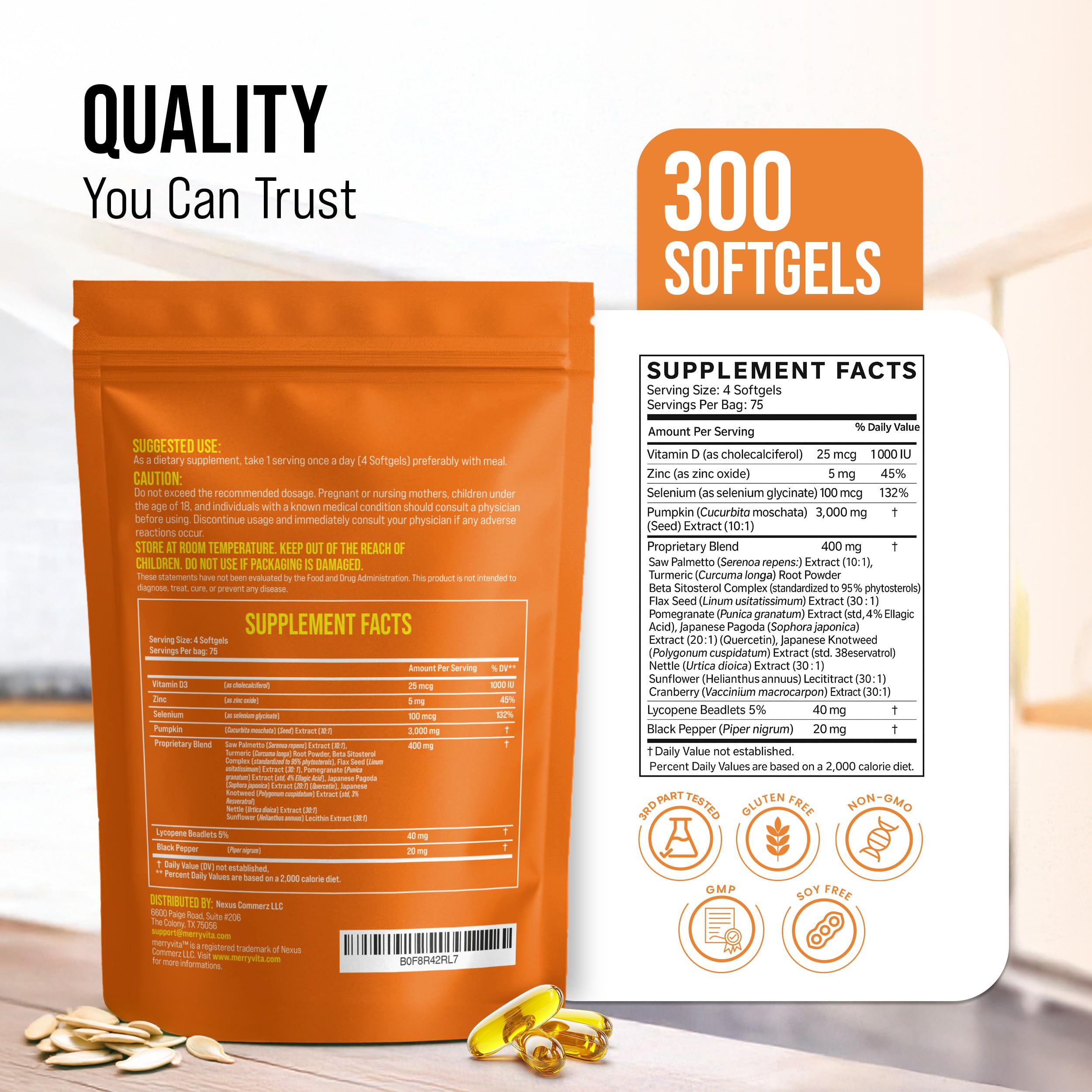 Merry Vita: mezcla supernutritiva con 13 nutrientes para apoyo general de la salud.