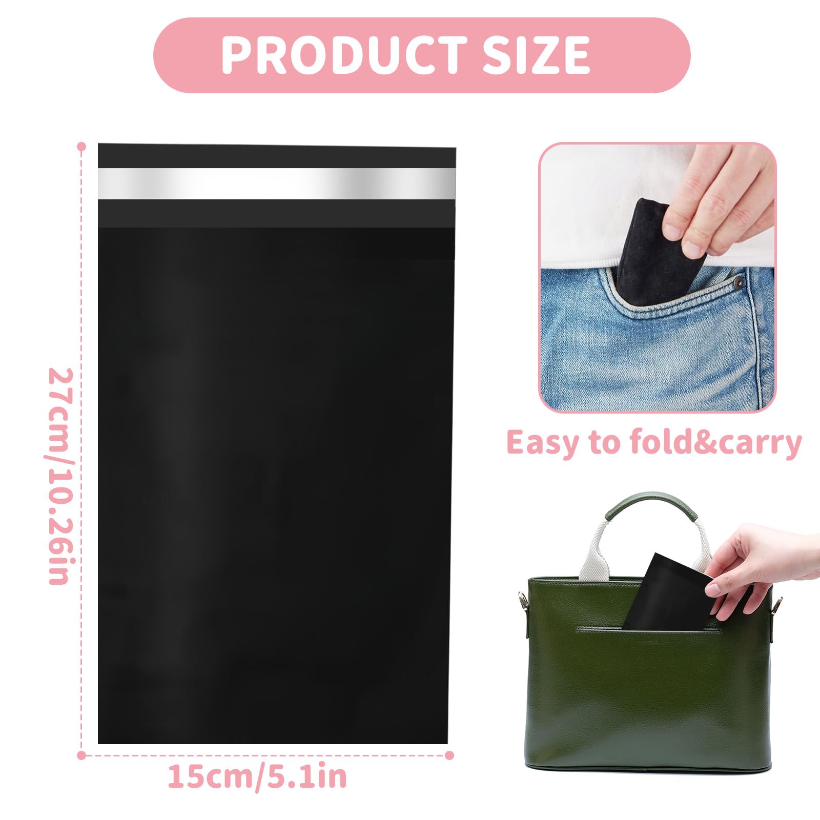 Bolsas desechables para tampones Mersenty con cierre autoadhesivo para controlar olores.