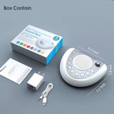 Mesqool 24 sonidos variados, desde olas hasta viento para crear ambiente.