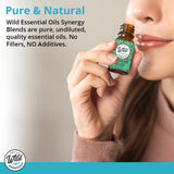 etiqueta y botella de aceite de mEssentials Sueños Dulces