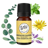 Frasco de 10 ml de mEssentials Breathe Easier, ideal para congestión y claridad.