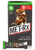 MET-Rx Big 100 barra proteina manzana crujiente en empaque con dos cajas