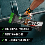 MET-Rx Big 100 Bar fruta real, sabor natural y textura agradable