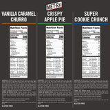 MET-Rx Big 100 Colossal Vanilla Caramel Churro, barra proteica sabor vainilla caramelo churro.