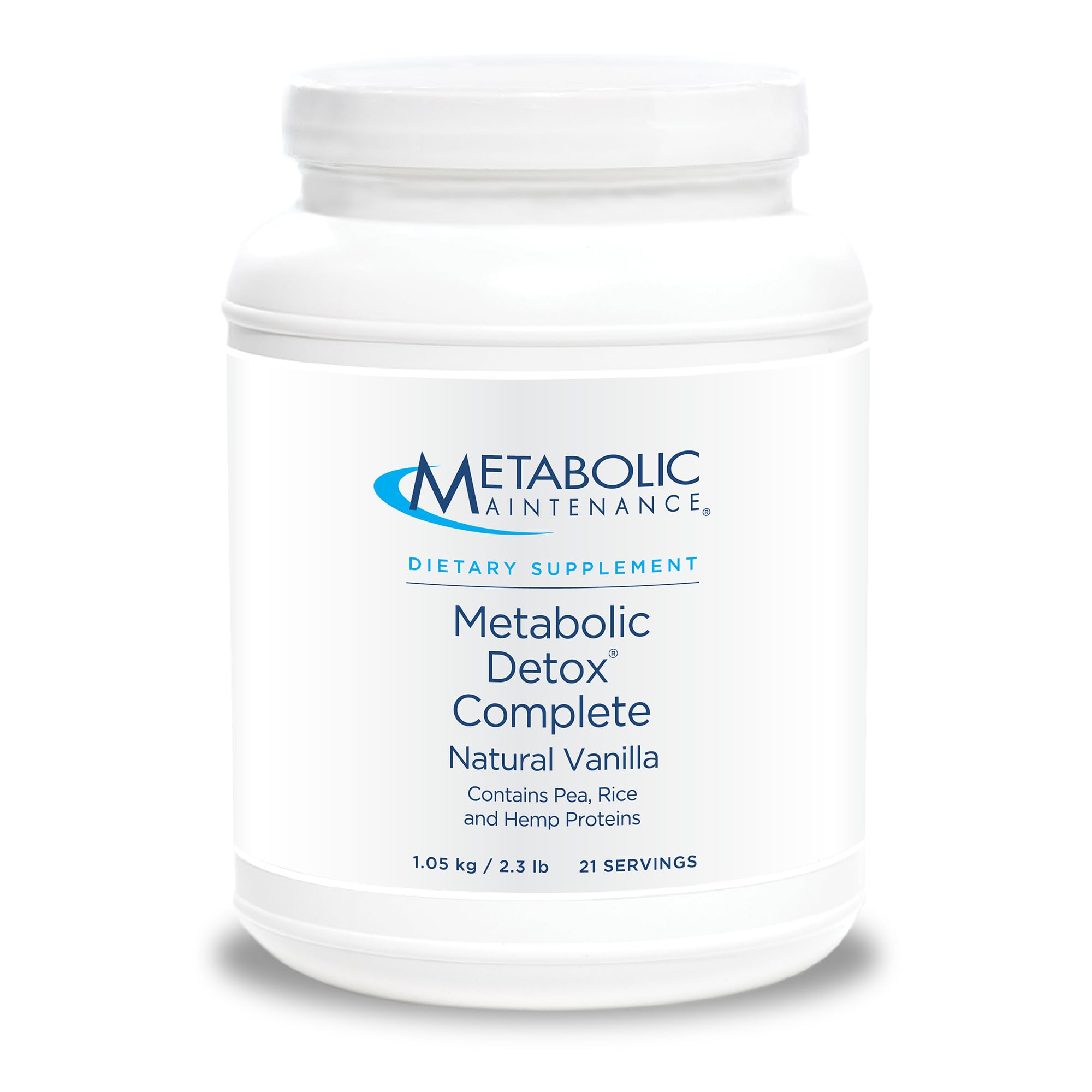 Metabolic Detox Complete en lata de vainilla, aporte proteico diario.
