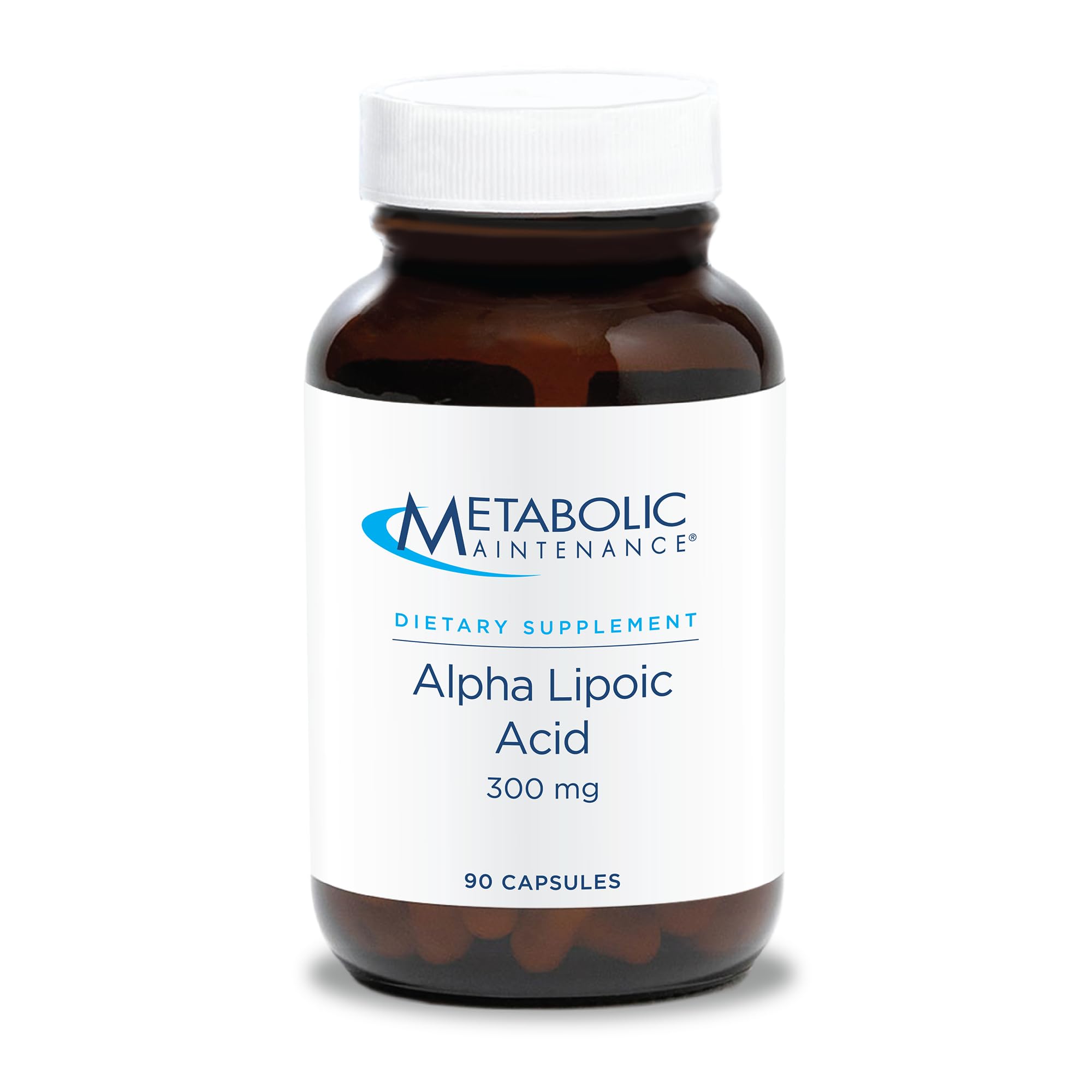 Metabolic Maintenance ácido alfa-lipoico 300 mg, cápsulas, apoyo antioxidante para la salud nerviosa.