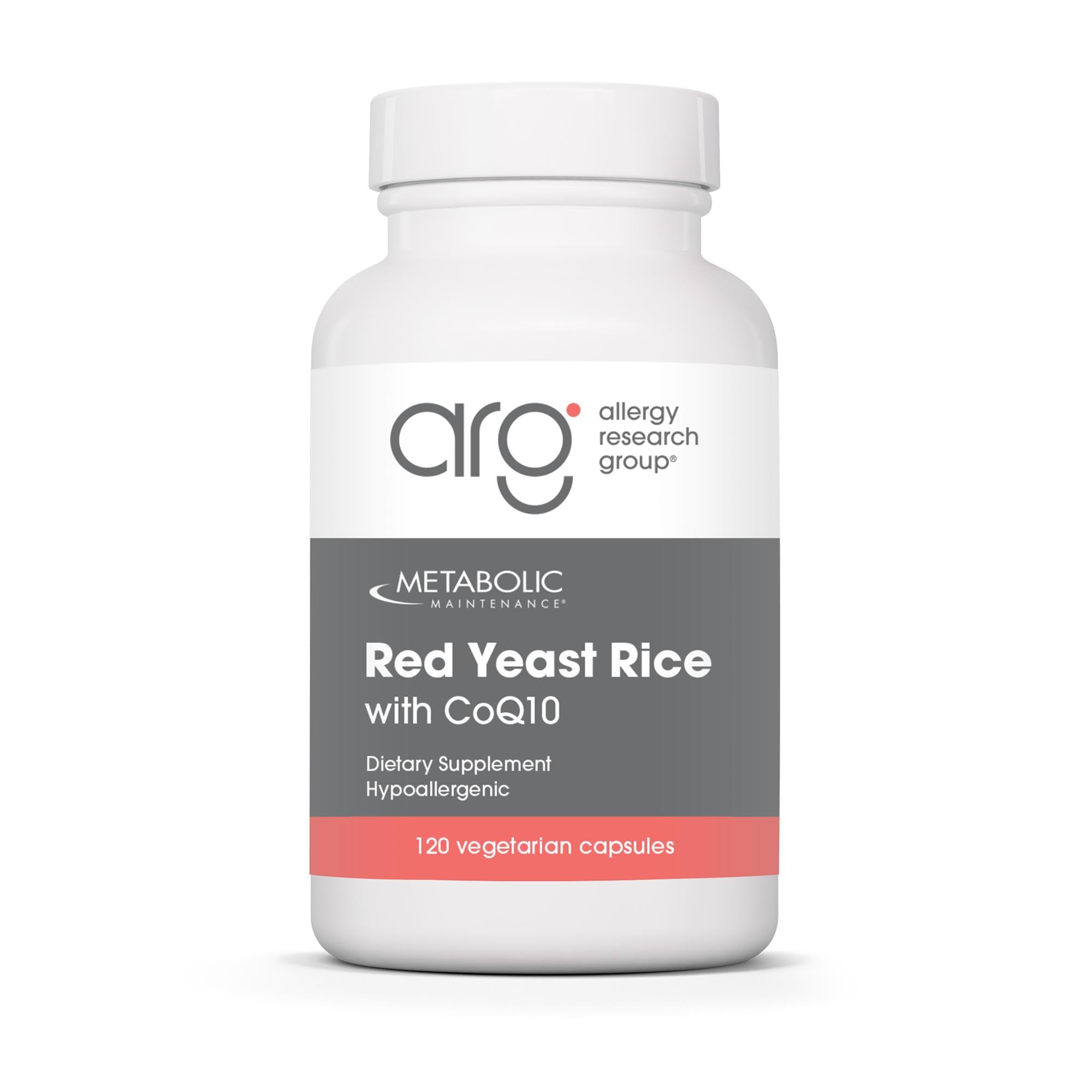 Metabolic Maintenance botella con arroz rojo de levadura y CoQ10 para apoyo cardiovascular