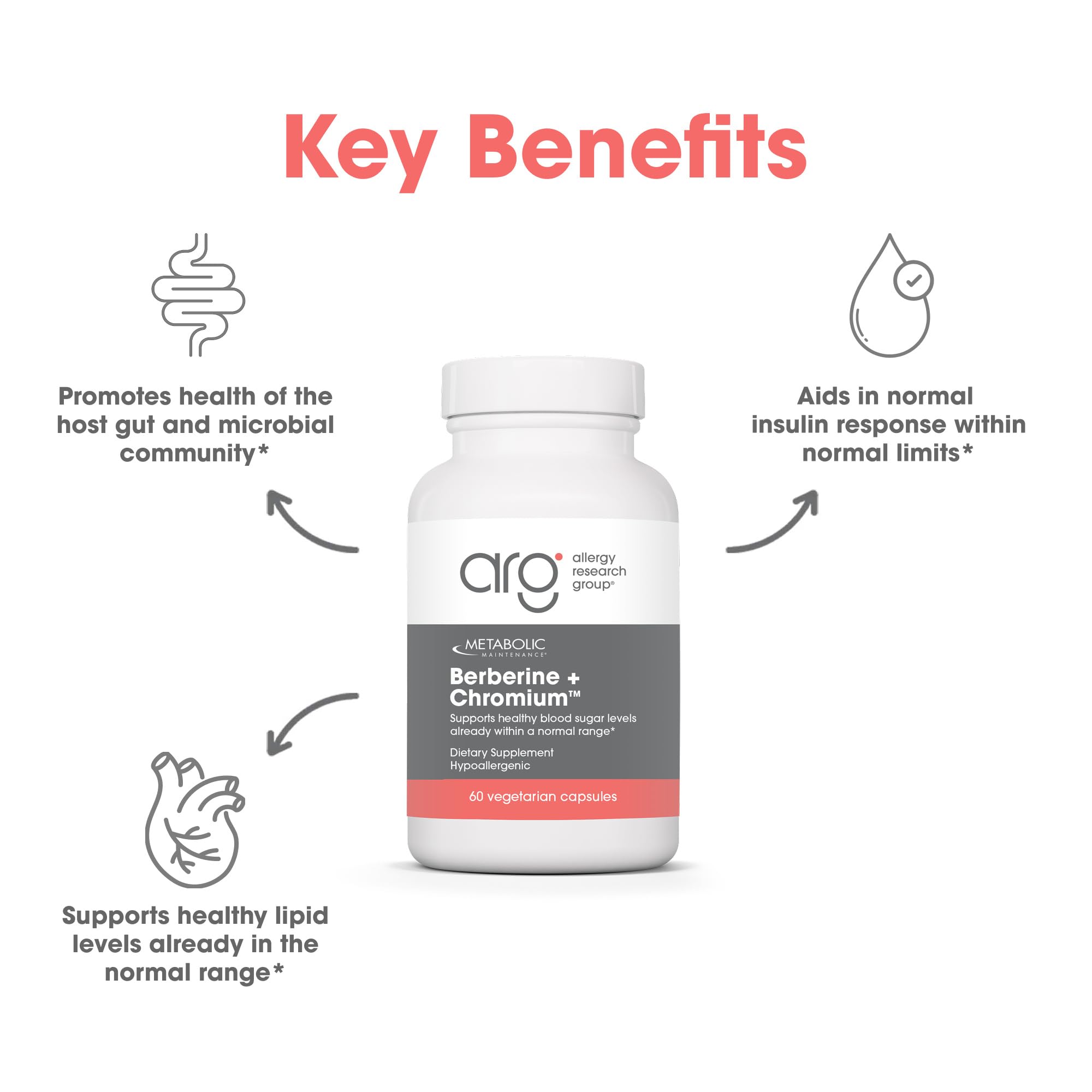 Empaque de Metabolic Maintenance Berberine Chromium con información de calidad