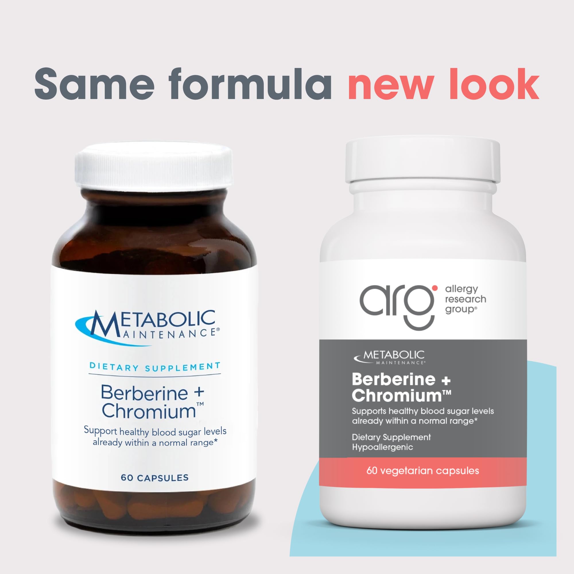 Etiqueta de Metabolic Maintenance Berberine Chromium con ingredientes destacados