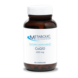 Metabolic Maintenance CoQ10 frasco frontal, soporte antioxidante diario.