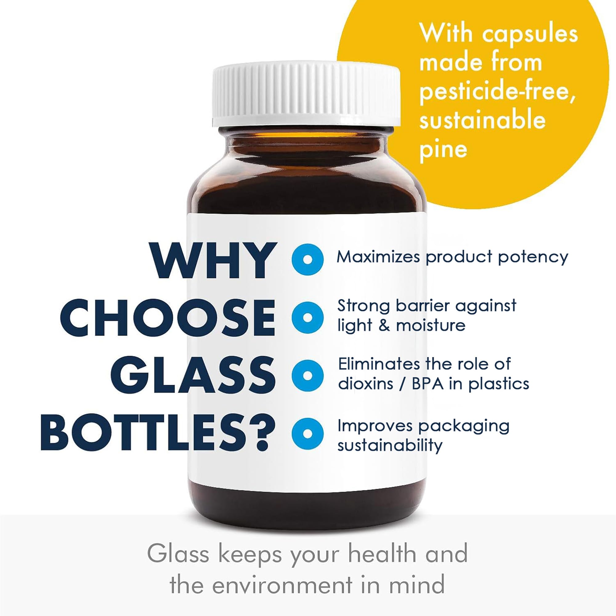 Metabolic Maintenance El Gran Uno: botella ámbar BPA-free que protege el contenido.