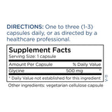 Metabolic Maintenance Glicina: cápsulas de 500 mg para dosis precisa.