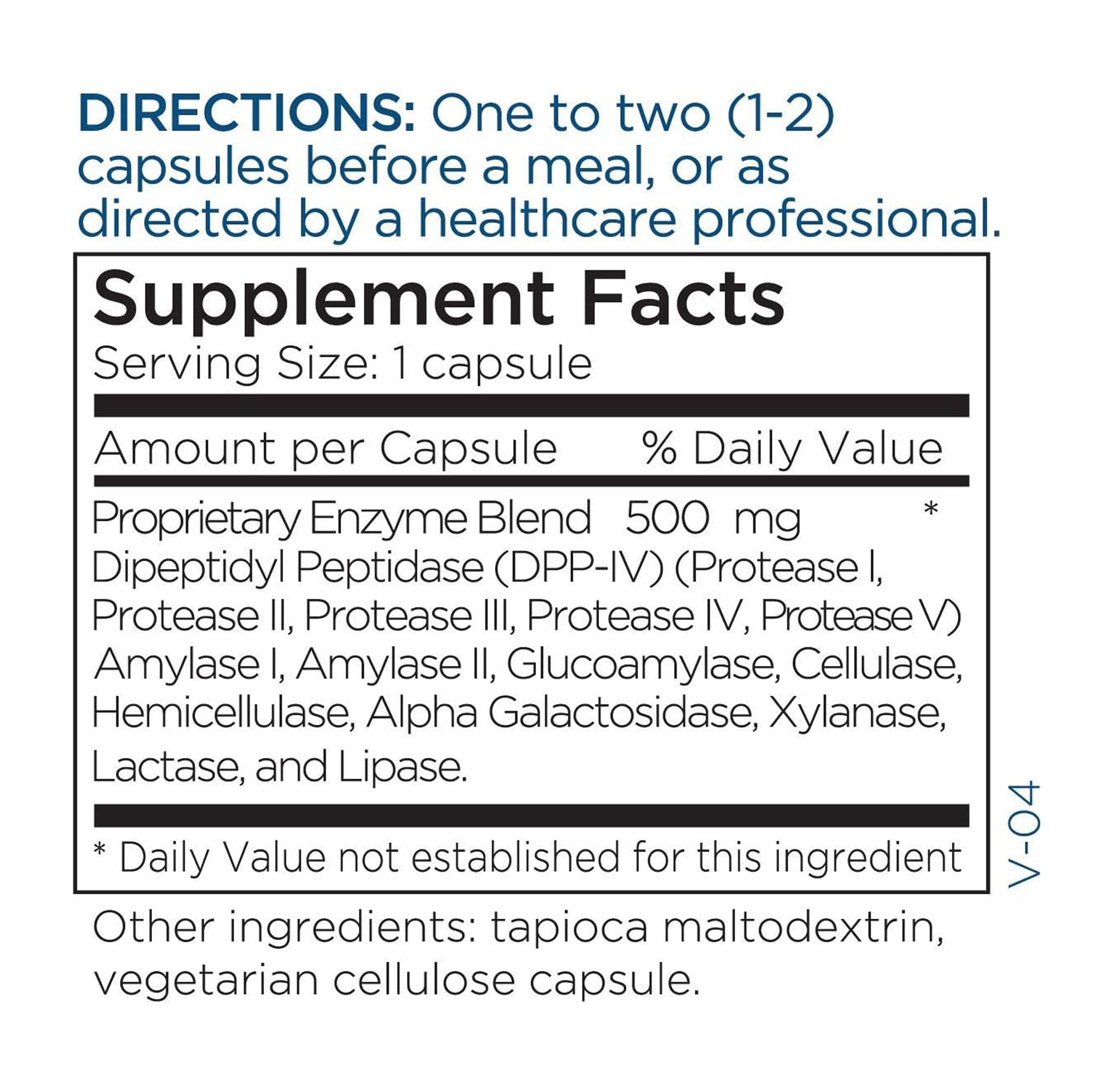 GluDaZyme Metabolic Maintenance: ingredientes visibles para tomar con confianza.
