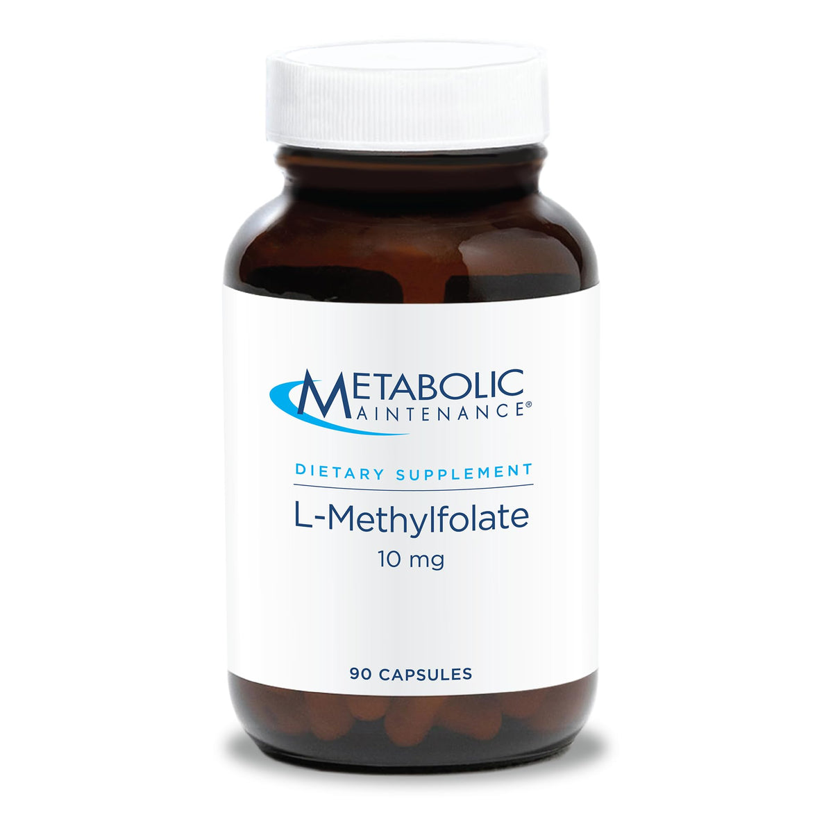 Metabolic Maintenance L-metilfolato: frasco con cápsulas para apoyo mental