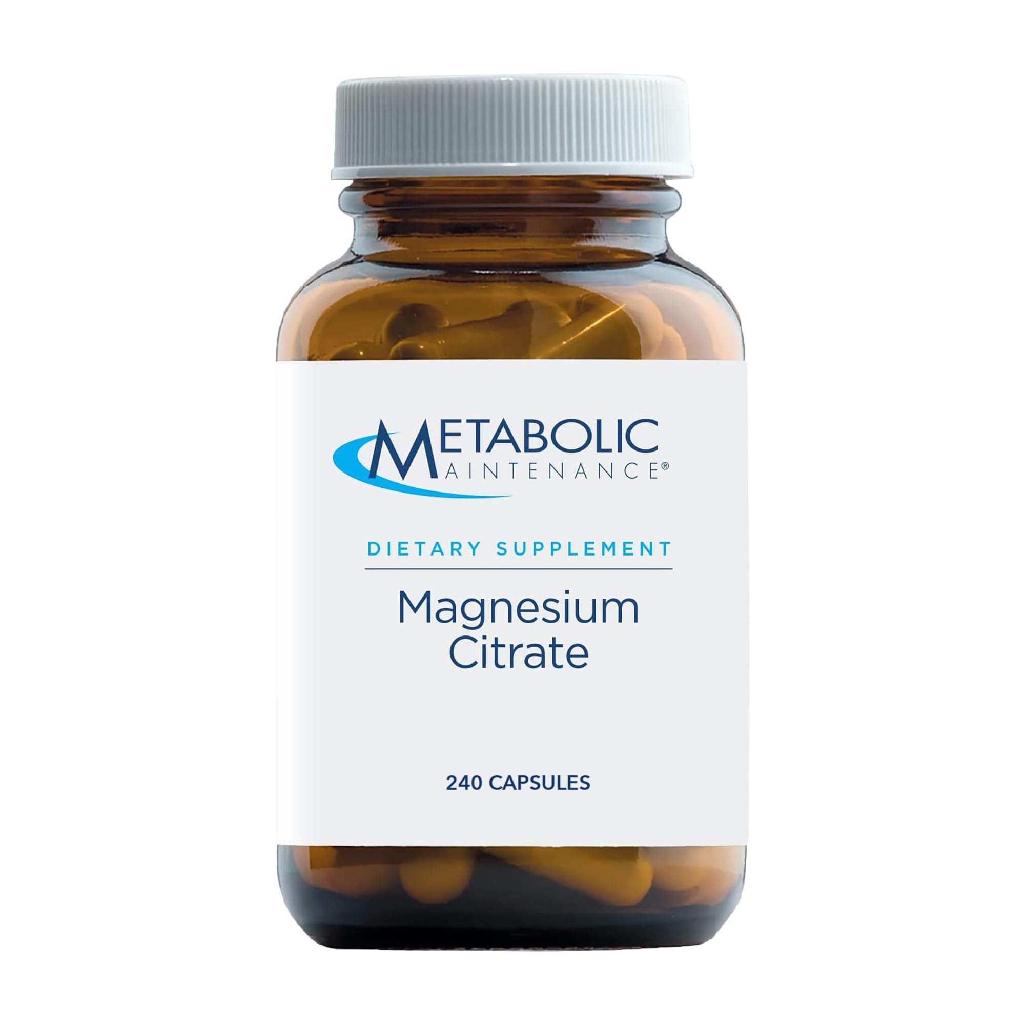 Metabolic Maintenance Magnesio Citrato Cápsulas en bote para soporte muscular y relajación