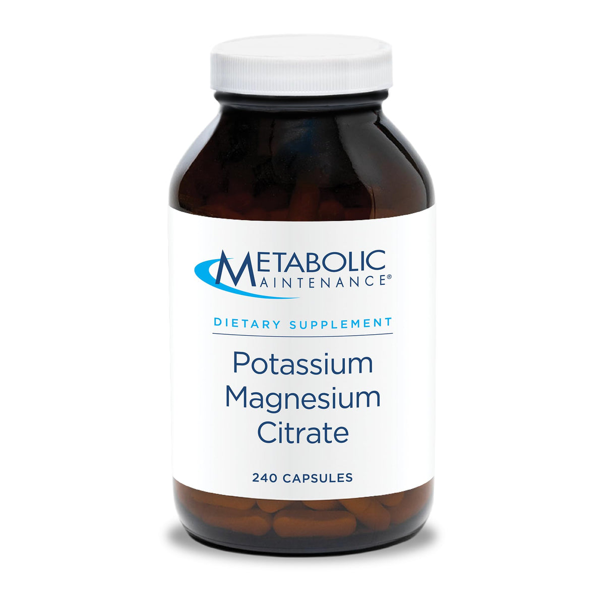 Metabolic Maintenance Potasio y Magnesio Citrato: cápsulas para apoyar la función muscular y nerviosa.