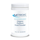 Metabolic Maintenance Psyllium Orgánico en polvo en tarro para digestión diaria.