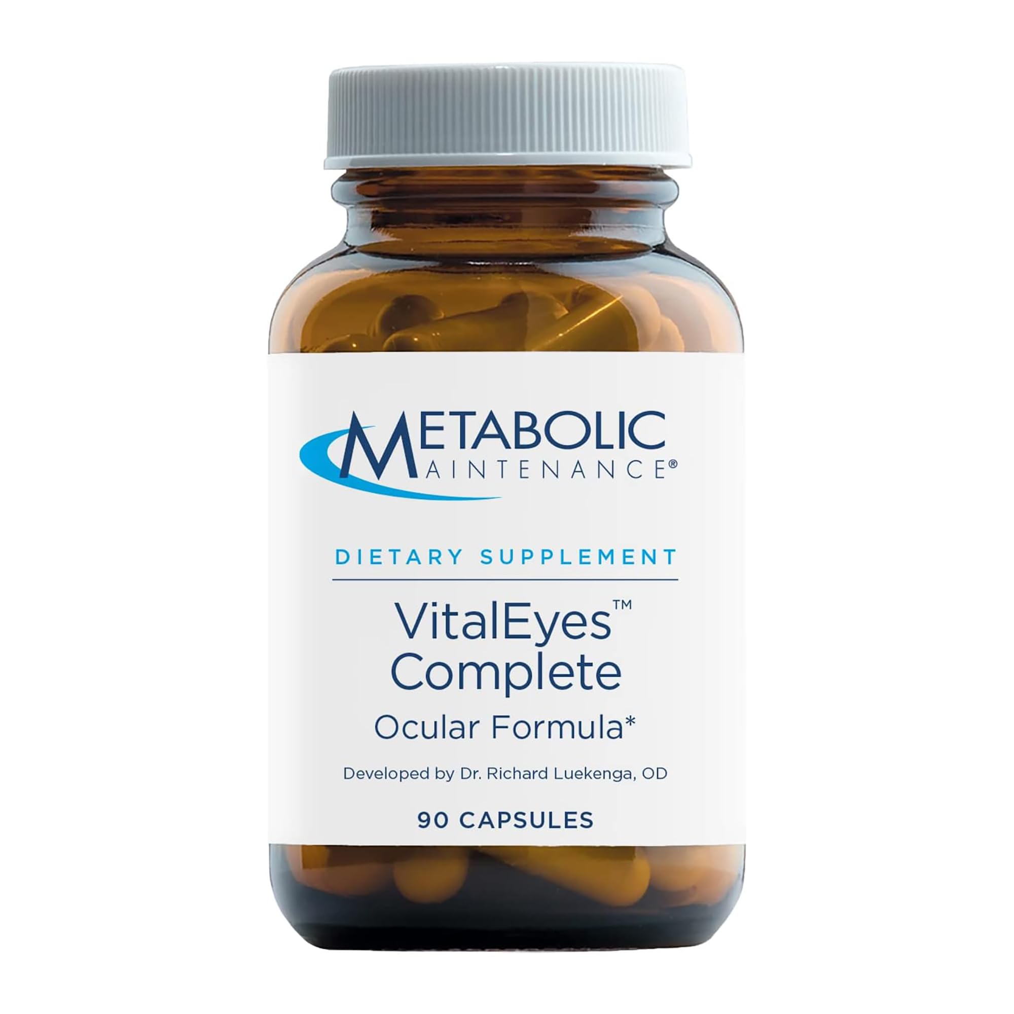 VitalEyes Complete en envase ámbar para conservación segura.