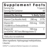 Frasco Metabolic Maintenance Vitamin D3 10000 IU, fácil de almacenar en casa.