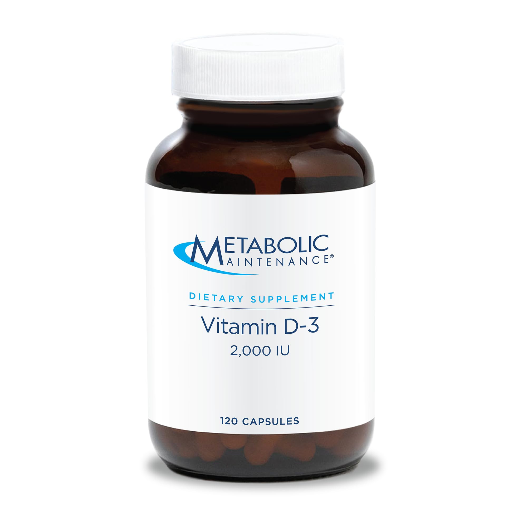 Metabolic Maintenance Vitamina D3 2000 UI, cápsulas, apoyo al sistema inmune y bienestar diario.
