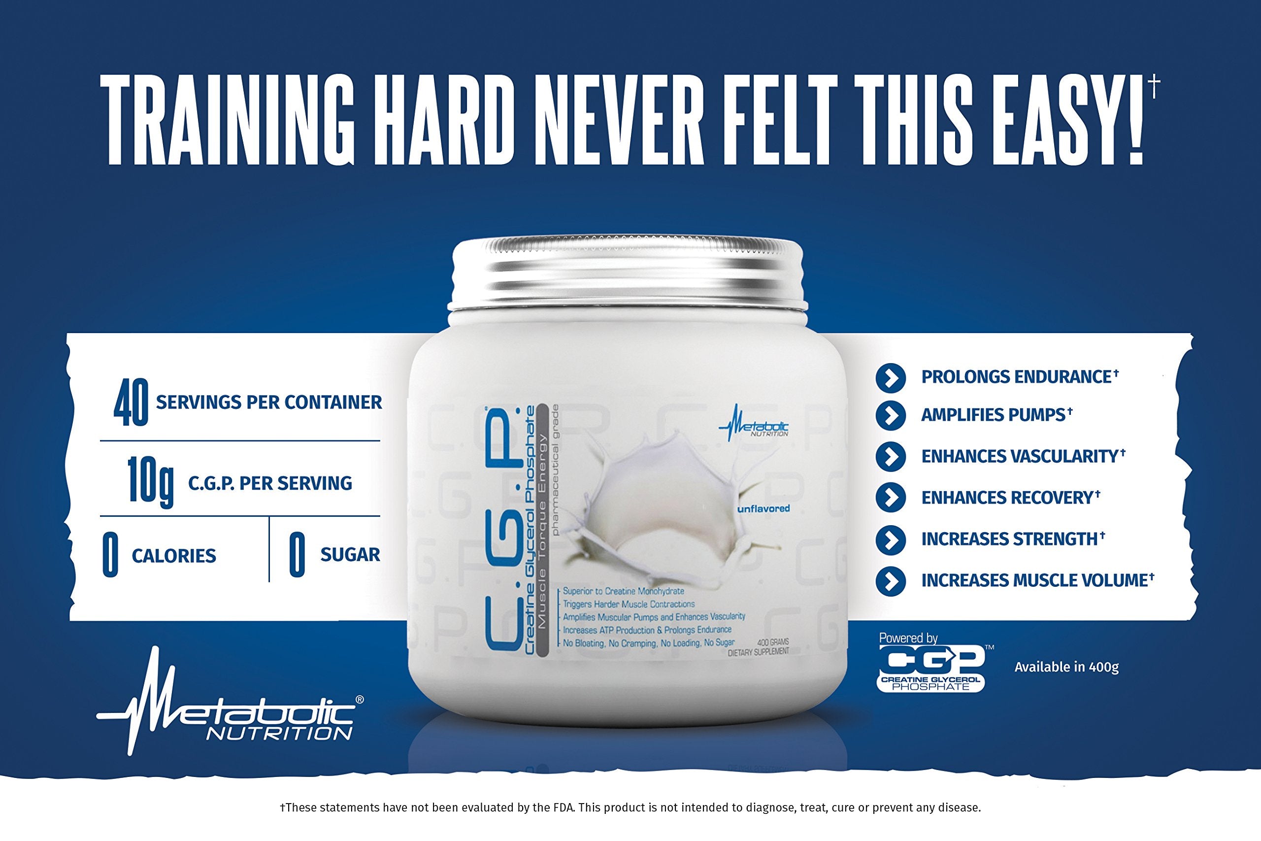 CGP Metabolic Nutrition tapa de bote sellado para preservar calidad