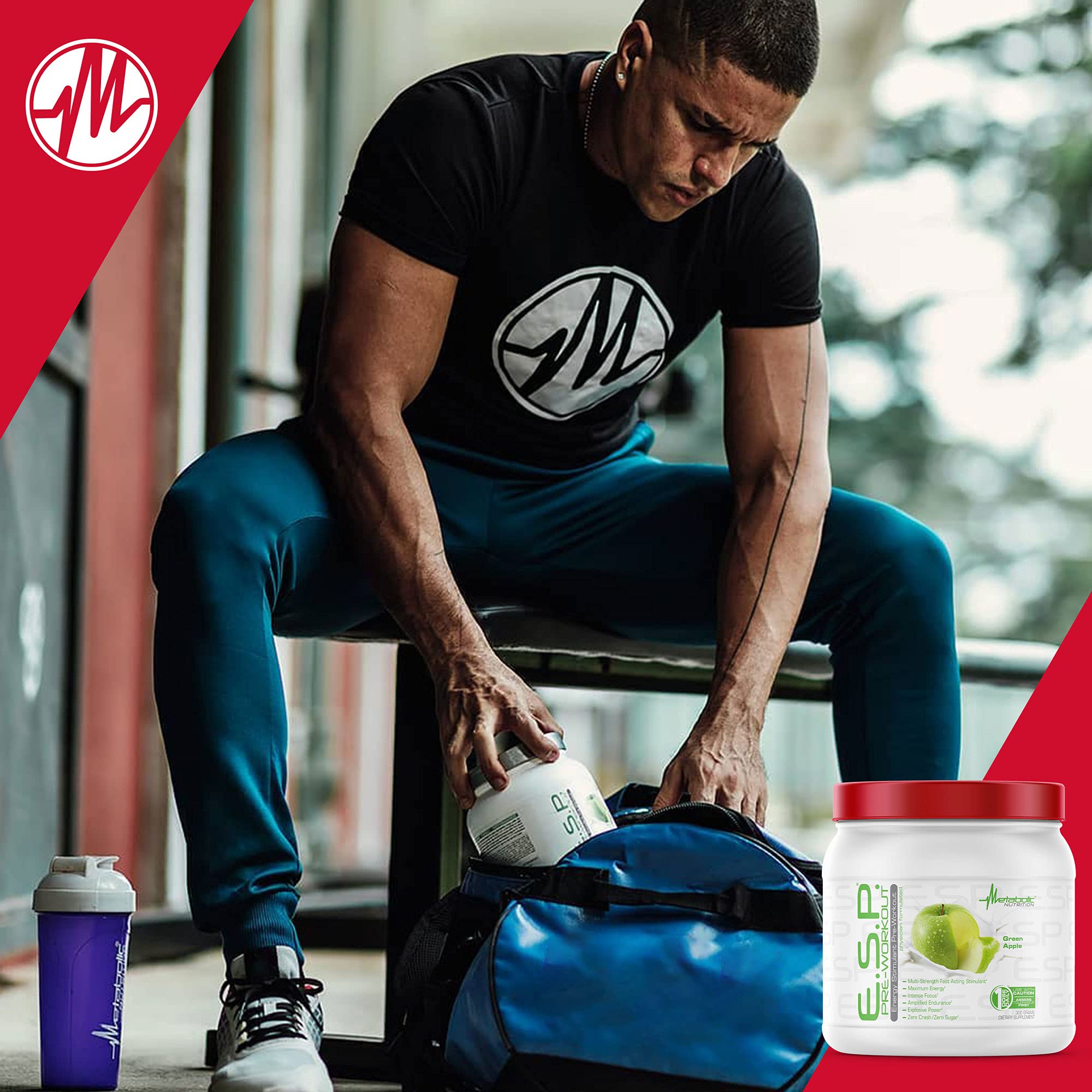 Metabolic Nutrition ESP: entorno de gimnasio con bebida lista para entrenar.