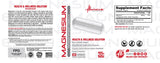 Metabolic Nutrition Magnesium, etiqueta clara con foco en energía y nervios.