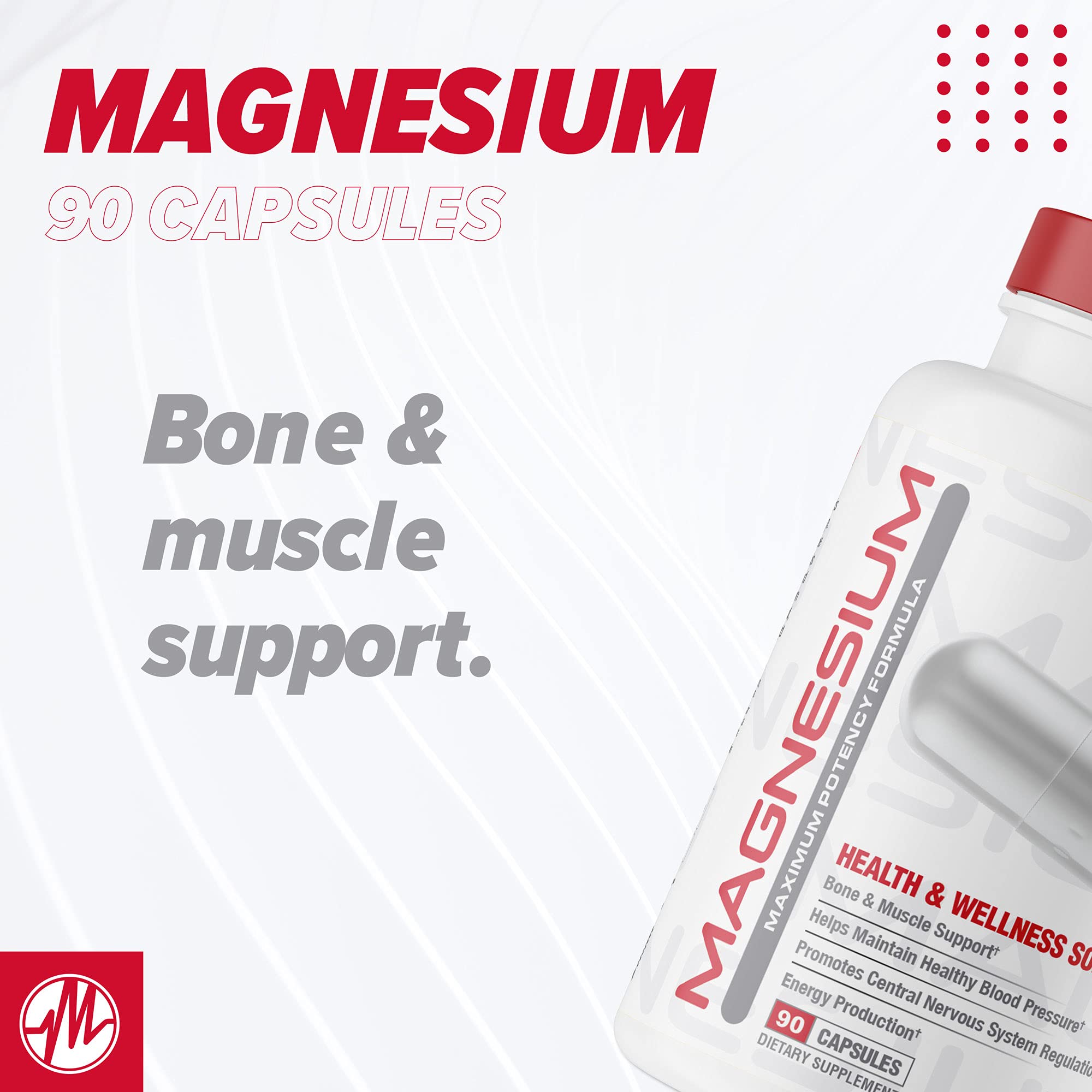 Metabolic Nutrition Magnesium, envase sin transgenicos, origen vegetal y sin gluten.