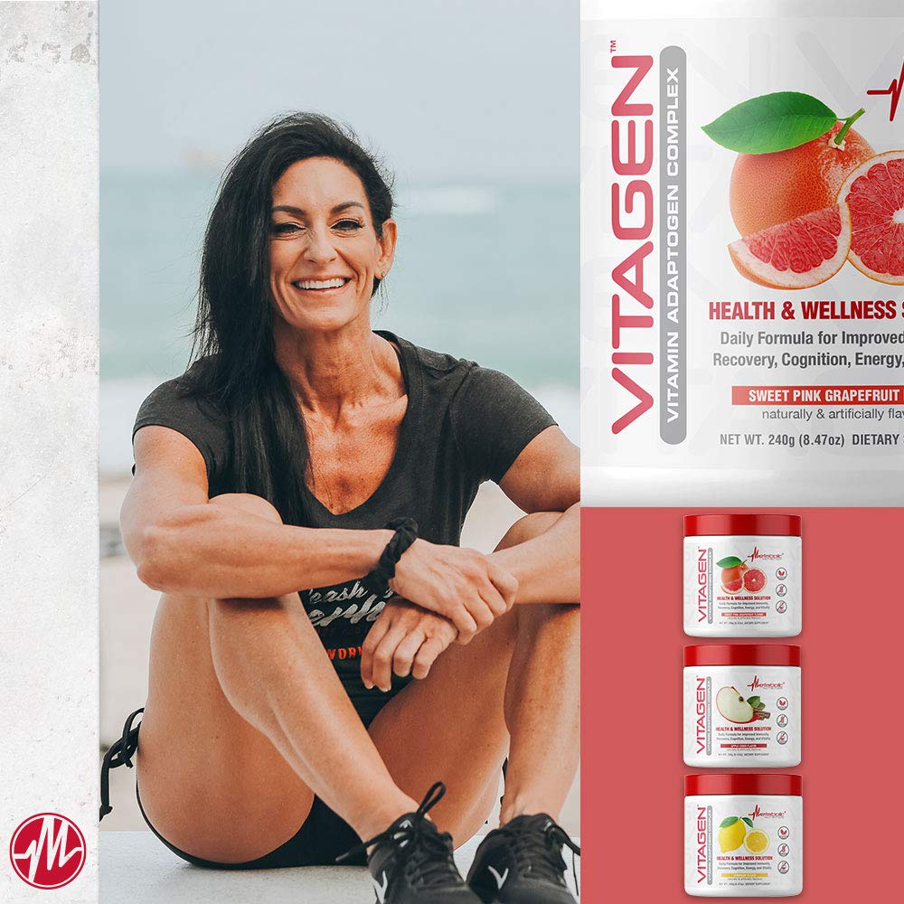 Vitagen mezclándose en agua para bebida refrescante