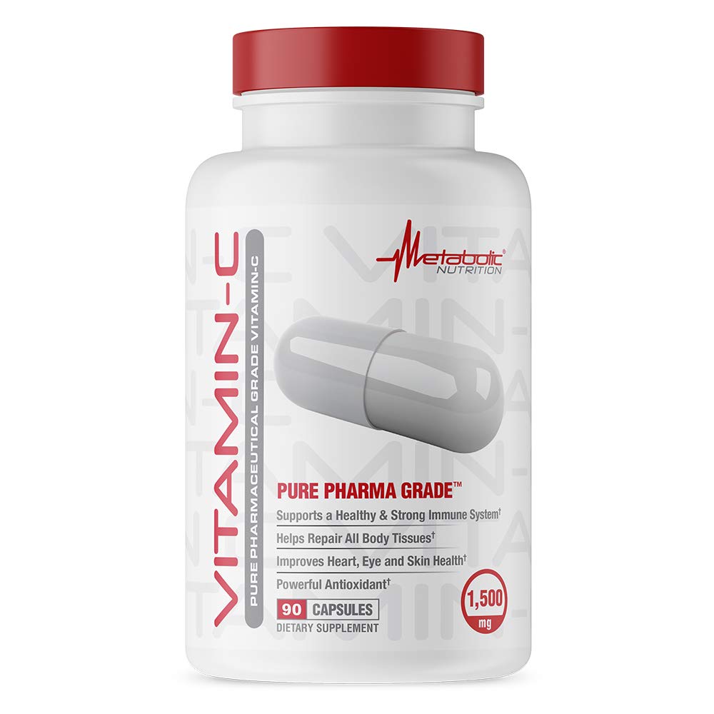 Metabolic Nutrition Vitamina C 1500 mg en botella, apoyo diario para el sistema inmune.