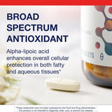 Metagenics Ácido Alfa-Lipoico 300 mg: tableta en primer plano para soporte cerebral