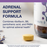Metagenics Adrenogen incluye vitaminas B y PABA para metabolismo energético.