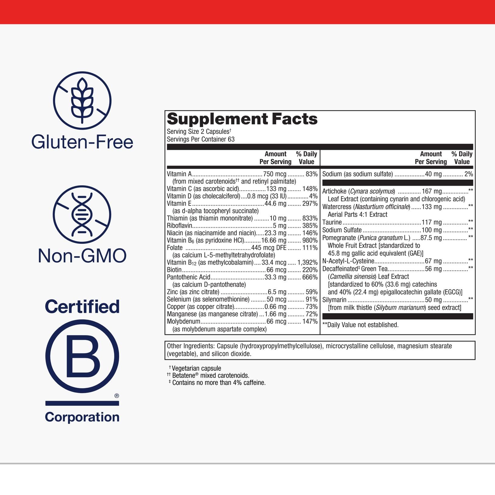 Metagenics AdvaClear: cápsulas diarias para apoyo nutricional y detox