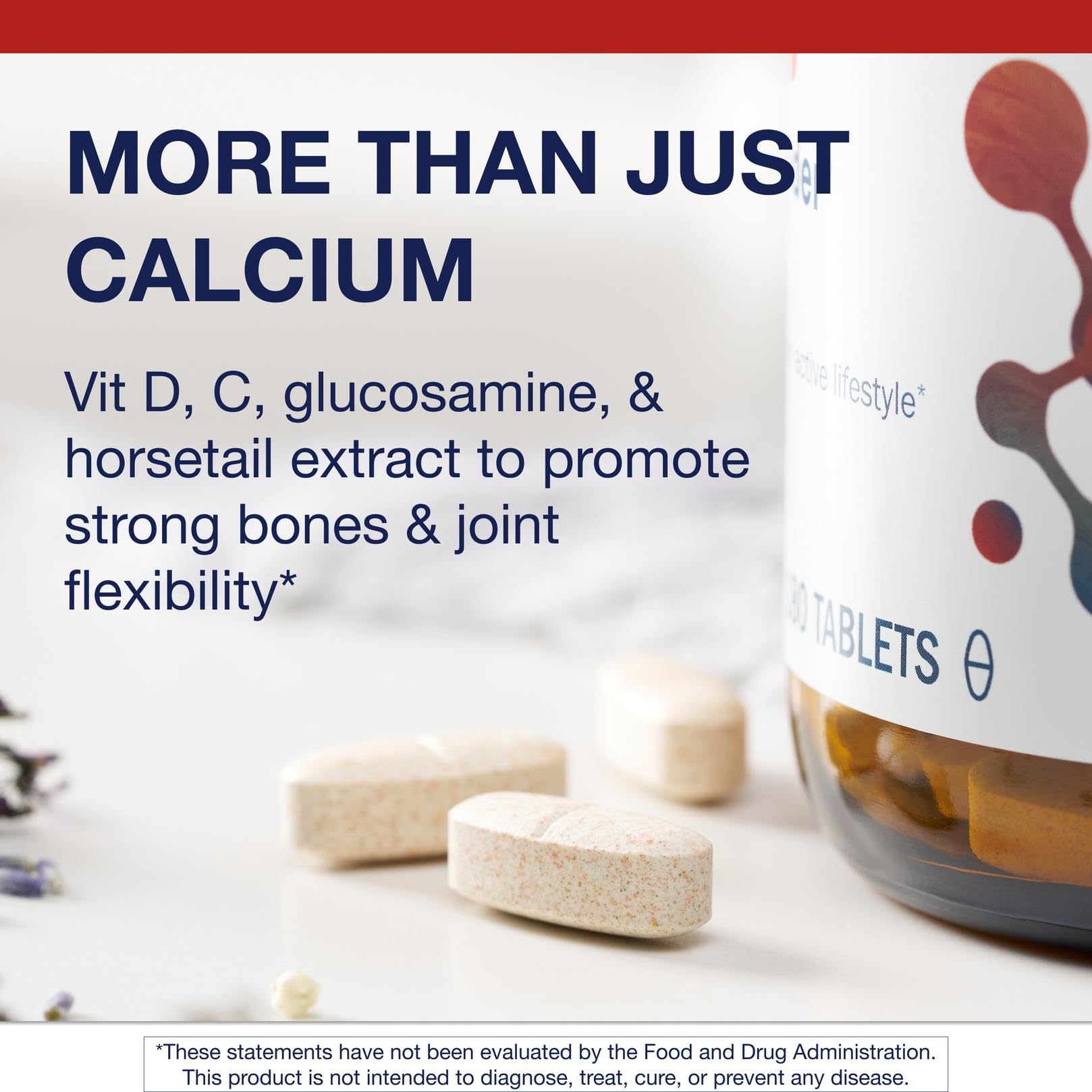 Botella de Metagenics Bone Builder Active para uso diario seguro.