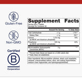 Etiqueta sin gluten y sin lactosa de Metagenics Bone Builder