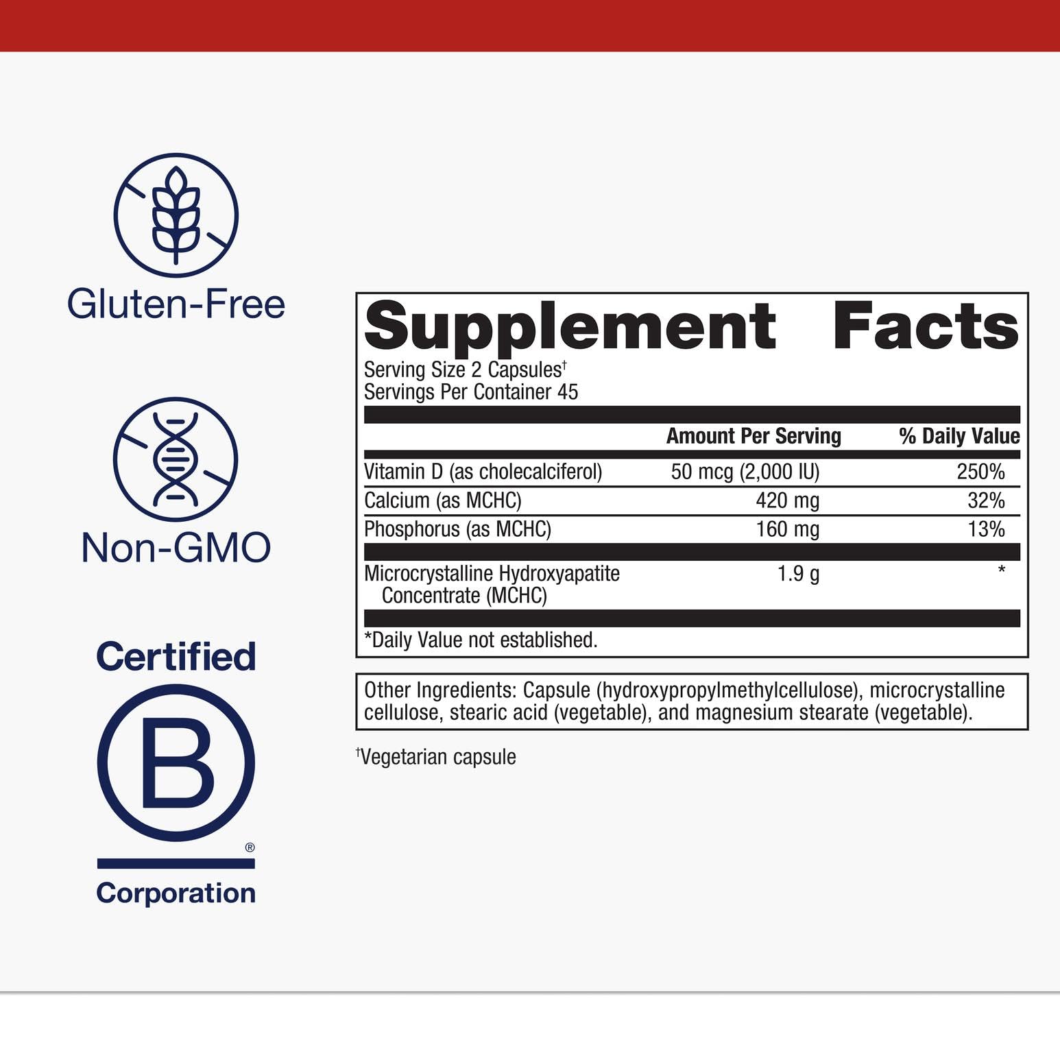 Metagenics Bone Builder Plus vitamina D para mejor absorción de calcio