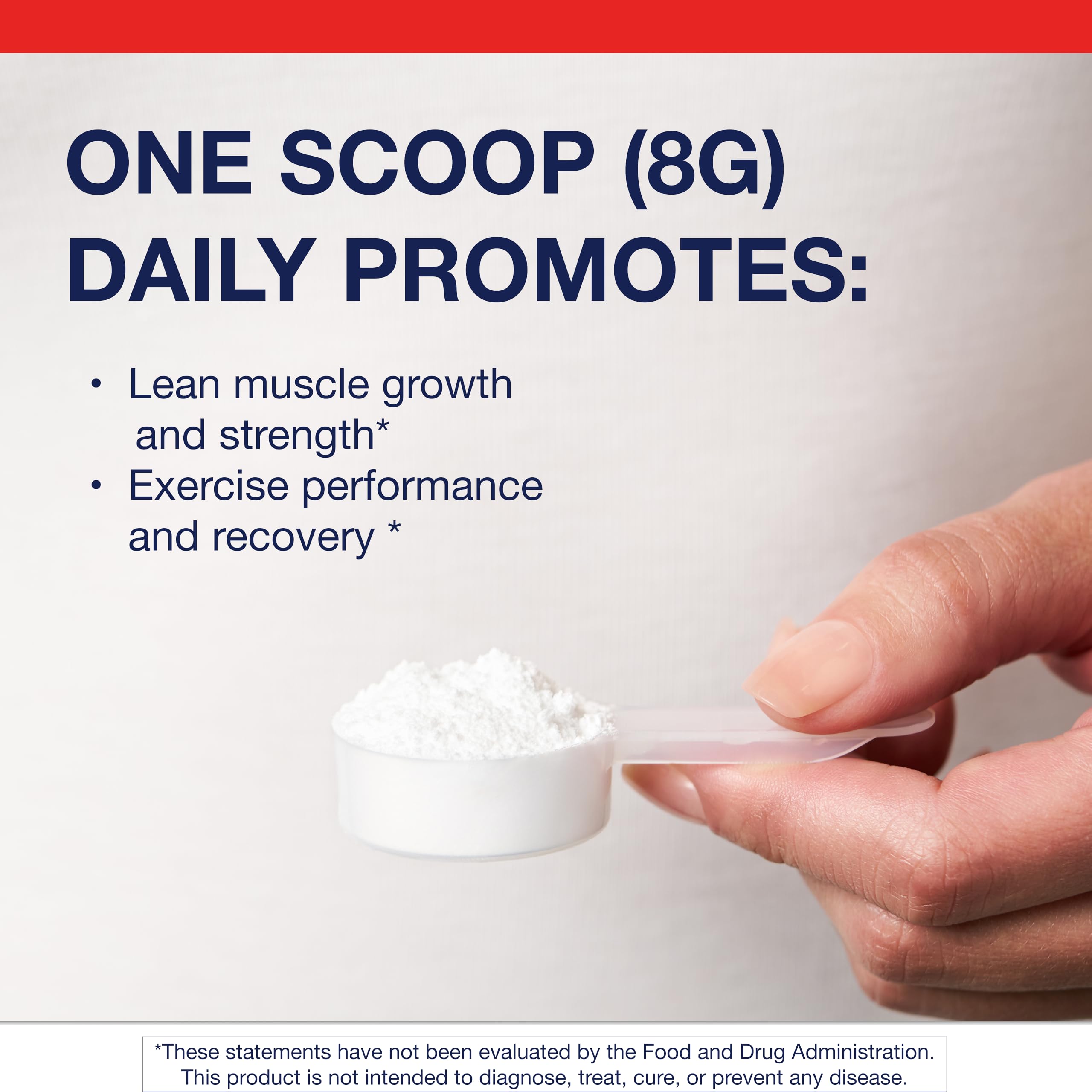 Metagenics Creatine UP: medición con cucharada, dosis precisa para entrenamientos.