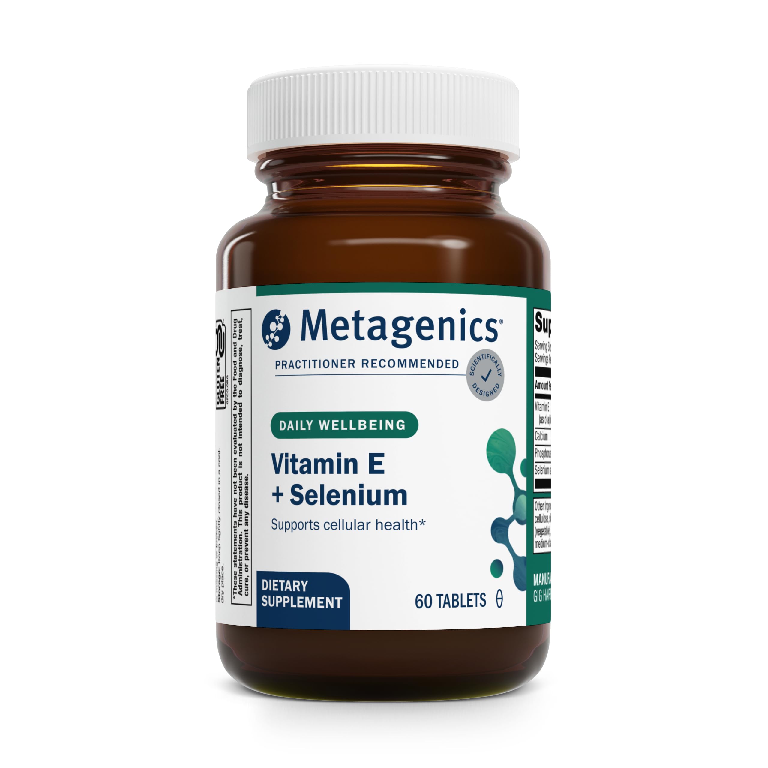 Metagenics E-400 Selenio, cápsulas en frasco, apoyo antioxidante diario