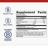 Metagenics Glucosamine Sulfate: contenido del frasco con cápsulas listadas.