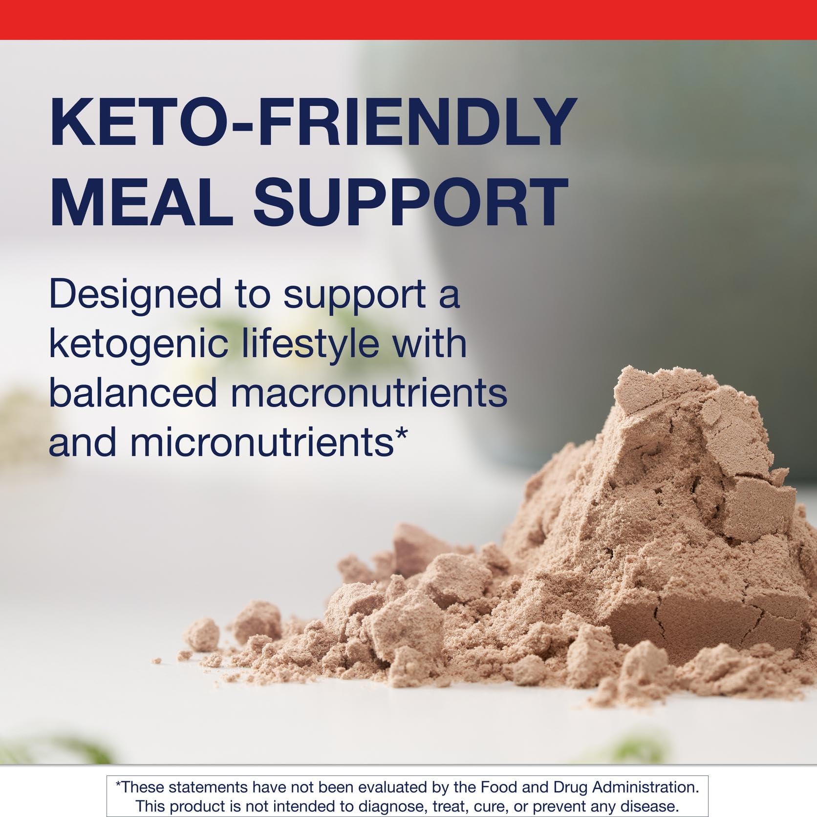 Etiqueta de nutrientes de Metagenics Ketogenic Shake con resumen de vitaminas y minerales.