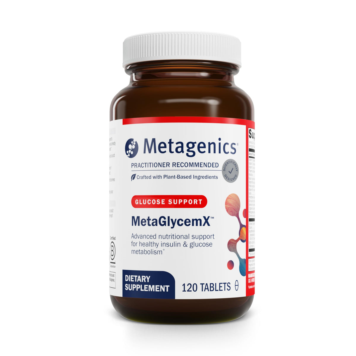 MetaGlycemX botella en mano para uso diario cómodo