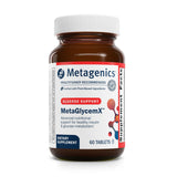 Botella de Metagenics MetaGlycemX para apoyar el metabolismo de carbohidratos