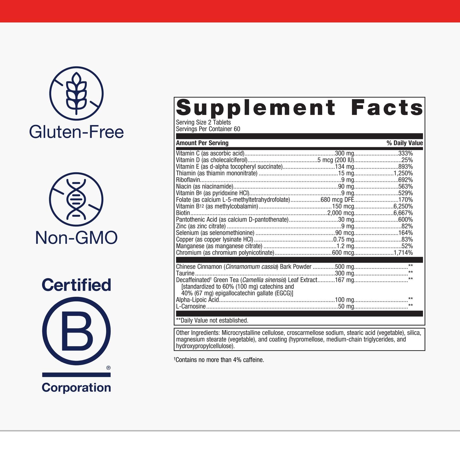 MetaGlycemX dosis diaria simple para complementar la dieta
