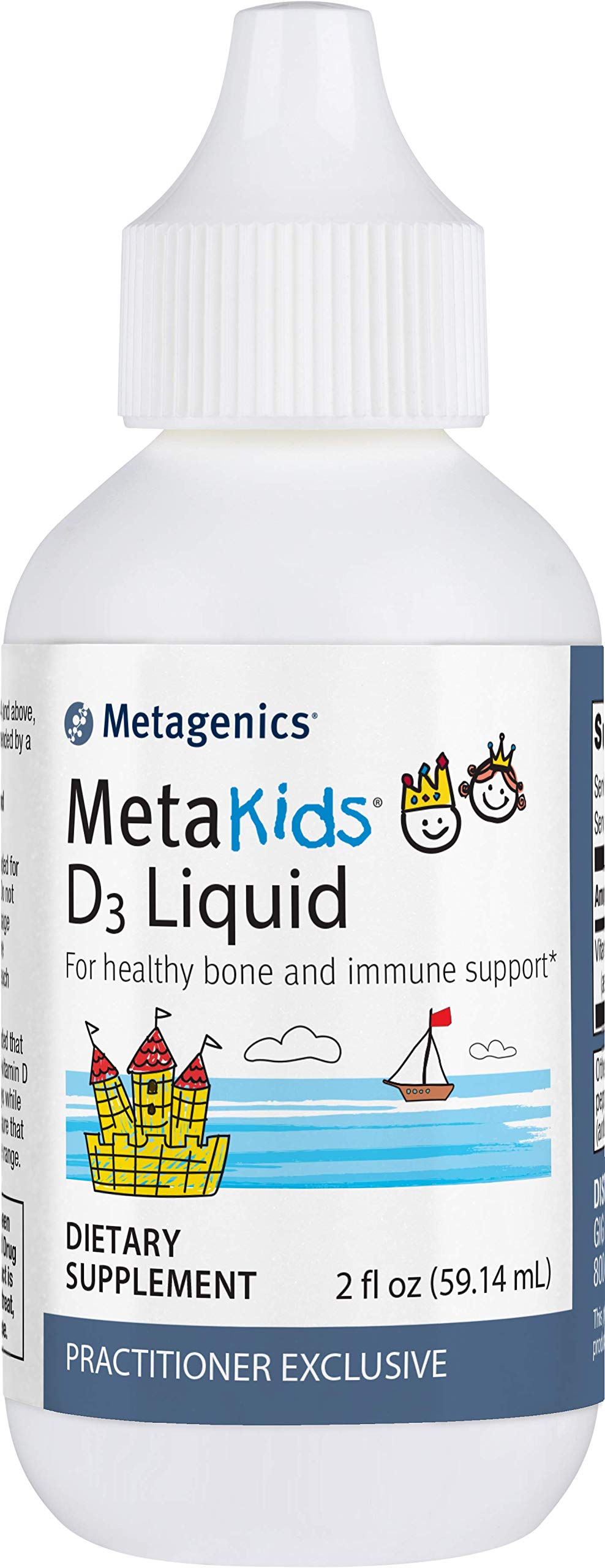 Metagenics MetaKids D3 en gotero para huesos sanos y dientes fuertes en niños