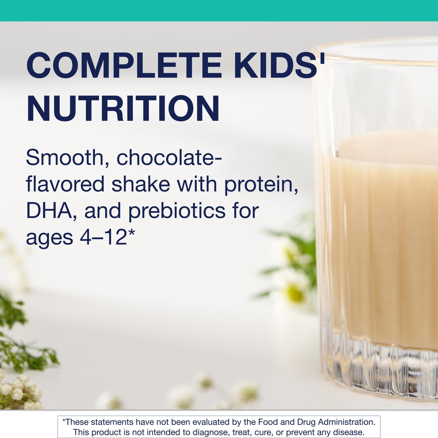Metagenics MetaKids polvo vainilla se disuelve suavemente en leche o agua.
