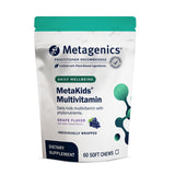 Metagenics MetaKids masticables sabor uva, ideal para la rutina diaria de vitaminas.