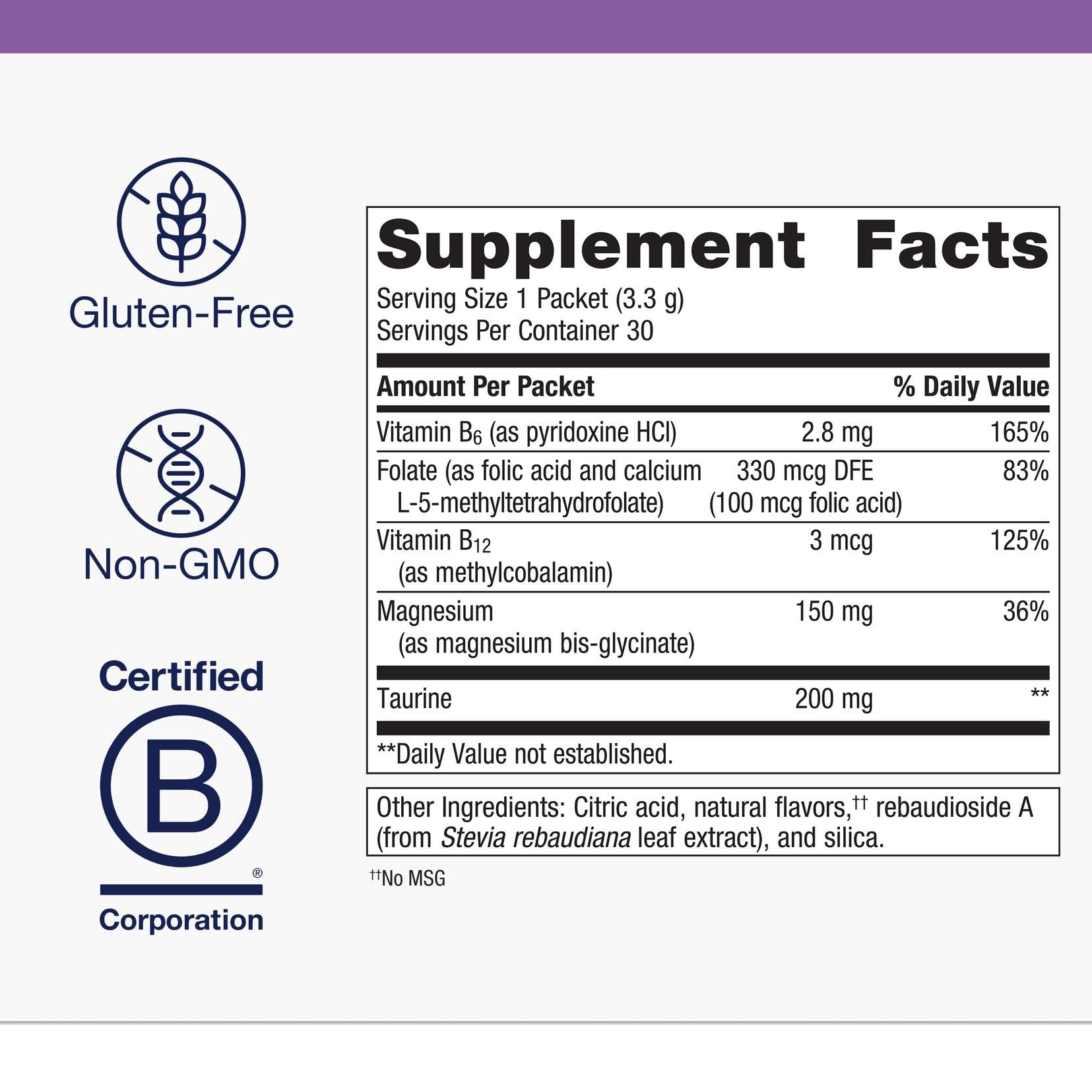 Etiqueta MetaRelax libre de OGM y gluten para compra informada